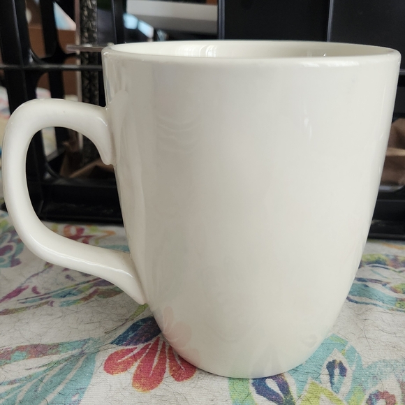 Rae Dunn White Ceramic Mug with "On Dasher" Reindeer Design - Picture 6 of 7